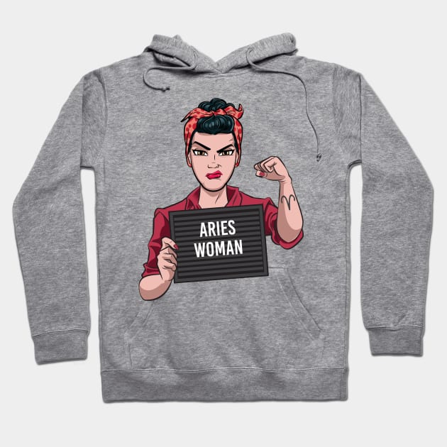 Aries Woman Hoodie by Surta Comigo